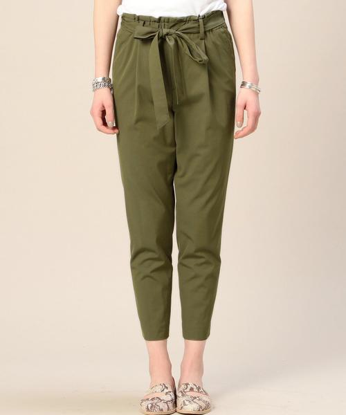 BEAUTY&YOUTH UNITED ARROWS(ビューティーアンドユースユナイテッドアローズ)の「BY キュプラコットンタックリボンテーパードパンツ ◆(その他パンツ・レディース・ブラック/ベージュ/オリーブ・SMALL/MEDIUM)」の10枚目の写真