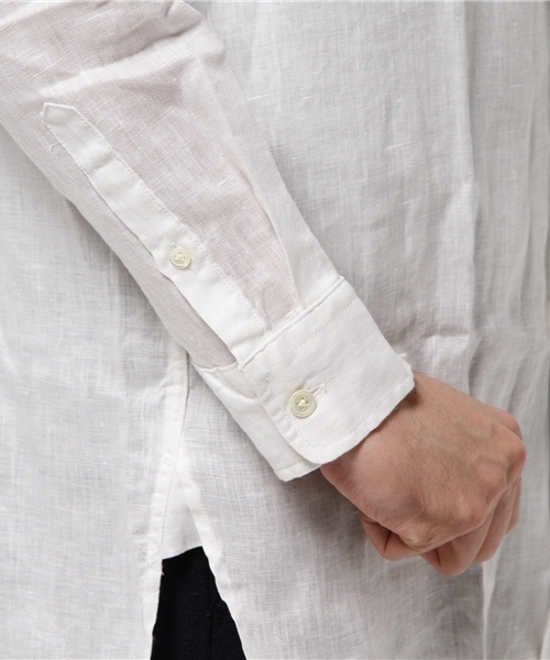 URBAN RESEARCH(アーバンリサーチ)の「UR リネンバンドロングカラーシャツ(シャツ/ブラウス・メンズ・ネイビー/ホワイト・MEDIUM/LARGE)」の6枚目の写真