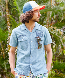 HYSTERIC GLAMOUR | LAS VEGAS刺繍 半袖オープンカラーSH(シャツ/ブラウス)