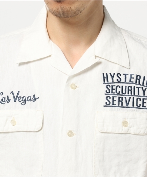 HYSTERIC GLAMOUR（ヒステリックグラマー）の「LAS VEGAS刺繍 半袖オープンカラーSH（シャツ/ブラウス・メンズ・ホワイト/インディゴブルー/ブラック・LARGE/MEDIUM/SMALL）」の21枚目の写真