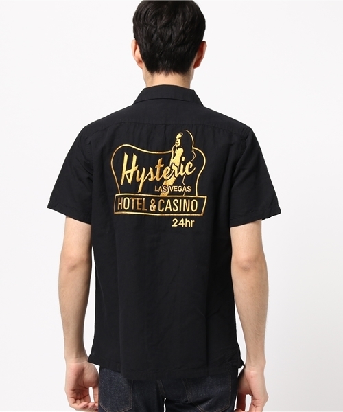 HYSTERIC GLAMOUR（ヒステリックグラマー）の「LAS VEGAS刺繍 半袖オープンカラーSH（シャツ/ブラウス・メンズ・ホワイト/インディゴブルー/ブラック・LARGE/MEDIUM/SMALL）」の18枚目の写真