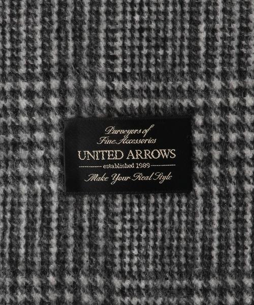 UNITED ARROWS(ユナイテッドアローズ)の「UA カシミヤ グレンチェック マフラー(マフラー・メンズ・ブラック・FREE)」の7枚目の写真