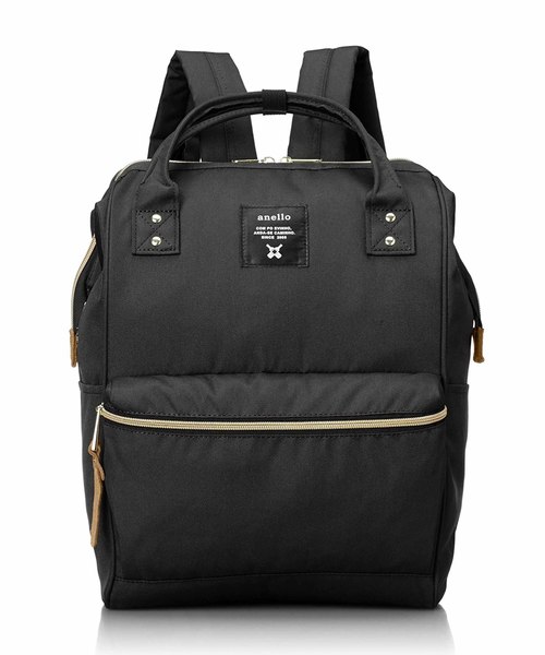 PLAIN CLOTHING(プレーンクロージング)の「anello アネロ スクエア 口金 バックパック レギュラーサイズ(バックパック/リュック・レディース・ブラック/ネイビー・FREE)」の6枚目の写真