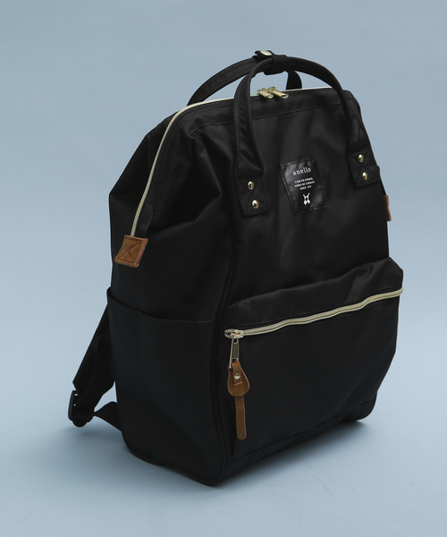 PLAIN CLOTHING(プレーンクロージング)の「anello アネロ スクエア 口金 バックパック レギュラーサイズ(バックパック/リュック・レディース・ブラック/ネイビー・FREE)」の8枚目の写真