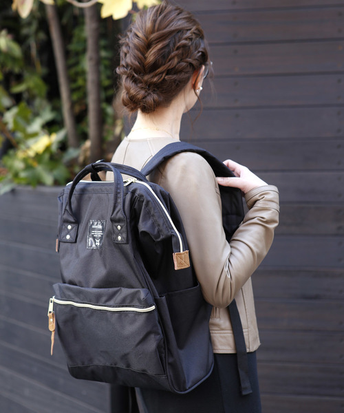 PLAIN CLOTHING(プレーンクロージング)の「anello アネロ スクエア 口金 バックパック レギュラーサイズ(バックパック/リュック・レディース・ブラック/ネイビー・FREE)」の17枚目の写真