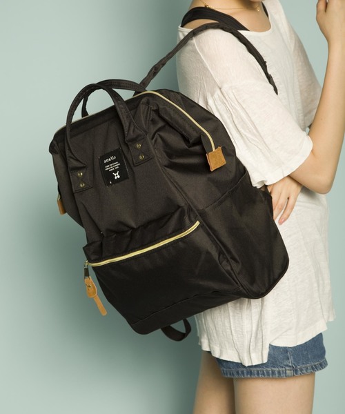 PLAIN CLOTHING(プレーンクロージング)の「anello アネロ スクエア 口金 バックパック レギュラーサイズ(バックパック/リュック・レディース・ブラック/ネイビー・FREE)」の18枚目の写真