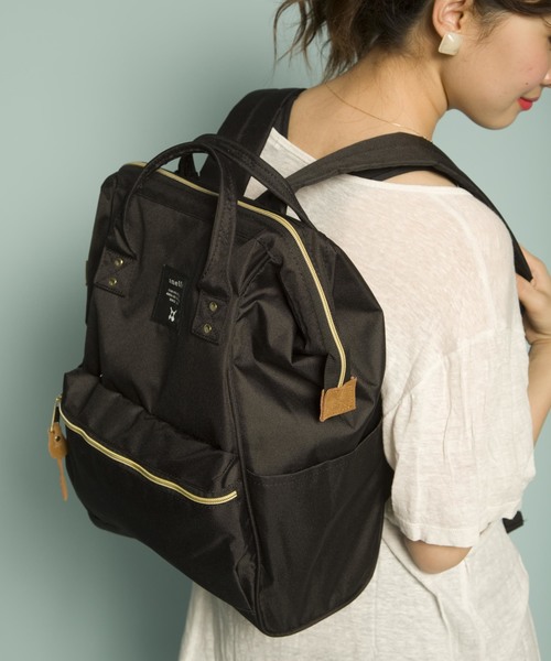 PLAIN CLOTHING(プレーンクロージング)の「anello アネロ スクエア 口金 バックパック レギュラーサイズ(バックパック/リュック・レディース・ブラック/ネイビー・FREE)」の20枚目の写真