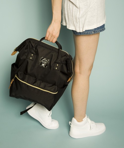 PLAIN CLOTHING(プレーンクロージング)の「anello アネロ スクエア 口金 バックパック レギュラーサイズ(バックパック/リュック・レディース・ブラック/ネイビー・FREE)」の21枚目の写真