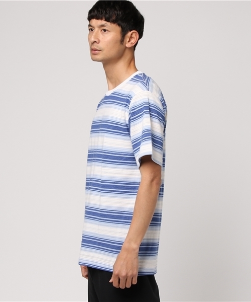 McGREGOR（マックレガー）の「グラデーションボーダーTシャツ（Tシャツ/カットソー・メンズ・ネイビー/ワインレッド・M/L/LL）」の3枚目の写真