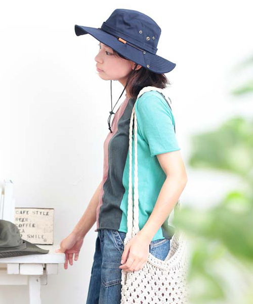 14+（イチヨンプラス）の「14+定番つば広テンガロンサファリハット（ハット・メンズ・ブラック/カーキ/ベージュ/ネイビー・FREE）」の4枚目の写真