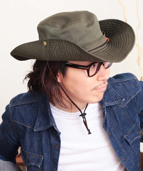 14+（イチヨンプラス）の「14+定番つば広テンガロンサファリハット（ハット・メンズ・ブラック/カーキ/ベージュ/ネイビー・FREE）」の6枚目の写真