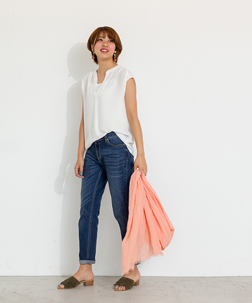 NATURAL BEAUTY BASIC（ナチュラルビューティーベーシック）の「ダブルフリンジミュール（サンダル・レディース・ベージュ系その他/カーキ・LARGE/MEDIUM/SMALL）」の13枚目の写真