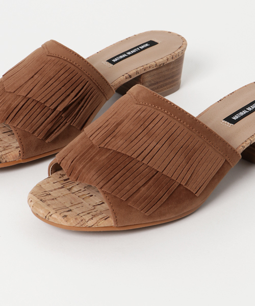 NATURAL BEAUTY BASIC（ナチュラルビューティーベーシック）の「ダブルフリンジミュール（サンダル・レディース・ベージュ系その他/カーキ・LARGE/MEDIUM/SMALL）」の7枚目の写真