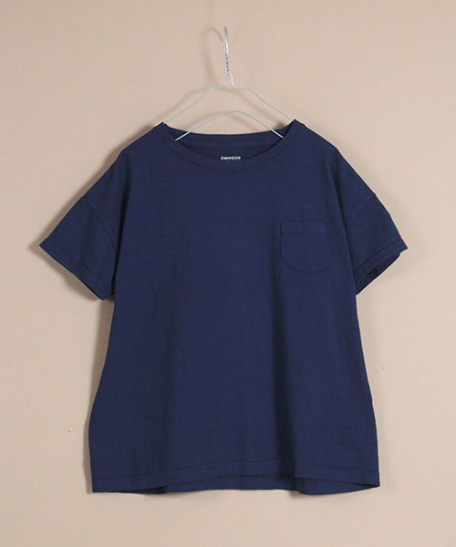OMNIGOD（オムニゴッド）の「[OMNIGOD / オムニゴッド]　ラフィー天竺半袖マニッシュポケットＴシャツ（Tシャツ/カットソー・レディース・ネイビー/イエロー/ホワイト/ライトグリーン/サーモンピンク/ライトベージュ/サックスブルー・2）」の5枚目の写真