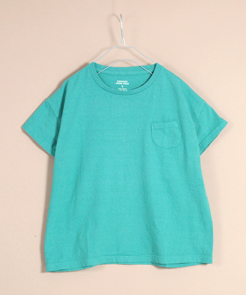 OMNIGOD（オムニゴッド）の「[OMNIGOD / オムニゴッド]　ラフィー天竺半袖マニッシュポケットＴシャツ（Tシャツ/カットソー・レディース・ネイビー/イエロー/ホワイト/ライトグリーン/サーモンピンク/ライトベージュ/サックスブルー・2）」の4枚目の写真