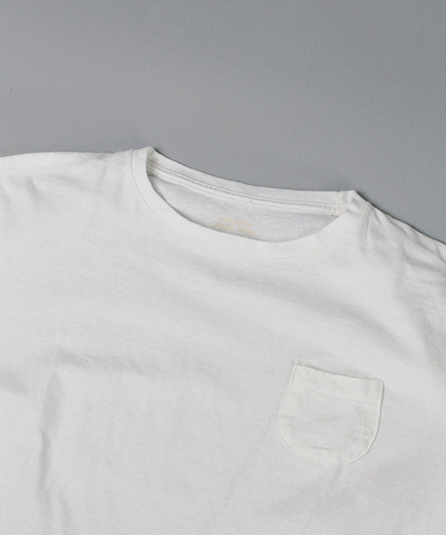 OMNIGOD（オムニゴッド）の「[OMNIGOD / オムニゴッド]　ラフィー天竺半袖マニッシュポケットＴシャツ（Tシャツ/カットソー・レディース・ネイビー/イエロー/ホワイト/ライトグリーン/サーモンピンク/ライトベージュ/サックスブルー・2）」の21枚目の写真