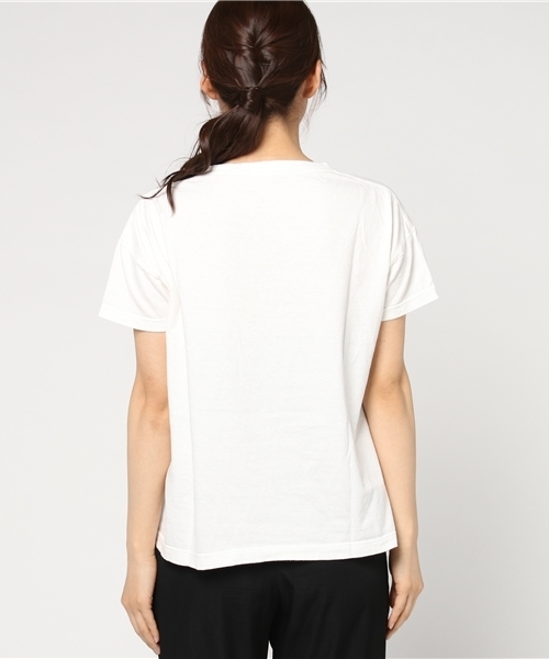 OMNIGOD（オムニゴッド）の「[OMNIGOD / オムニゴッド]　ラフィー天竺半袖マニッシュポケットＴシャツ（Tシャツ/カットソー・レディース・ネイビー/イエロー/ホワイト/ライトグリーン/サーモンピンク/ライトベージュ/サックスブルー・2）」の10枚目の写真