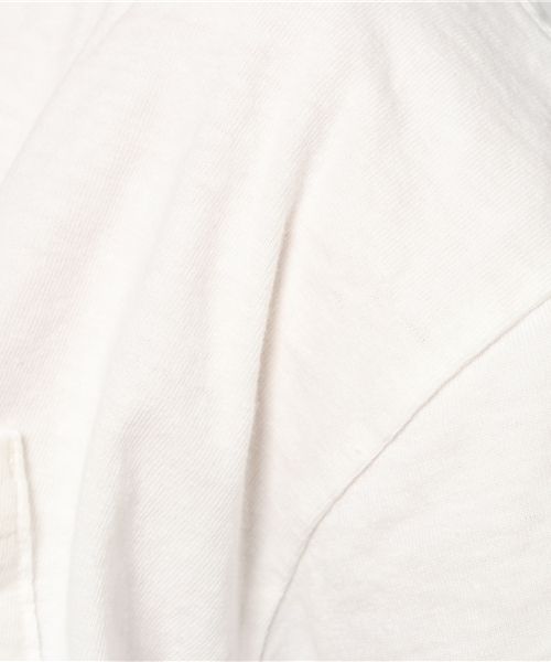 OMNIGOD（オムニゴッド）の「[OMNIGOD / オムニゴッド]　ラフィー天竺半袖マニッシュポケットＴシャツ（Tシャツ/カットソー・レディース・ネイビー/イエロー/ホワイト/ライトグリーン/サーモンピンク/ライトベージュ/サックスブルー・2）」の14枚目の写真