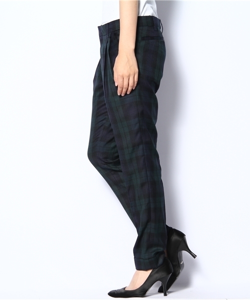 Jewel Changes(ジュエルチェンジズ)の「JCT R/PE チェック 2タックパンツ(その他パンツ・レディース・ネイビー/パープル・36/38)」の3枚目の写真