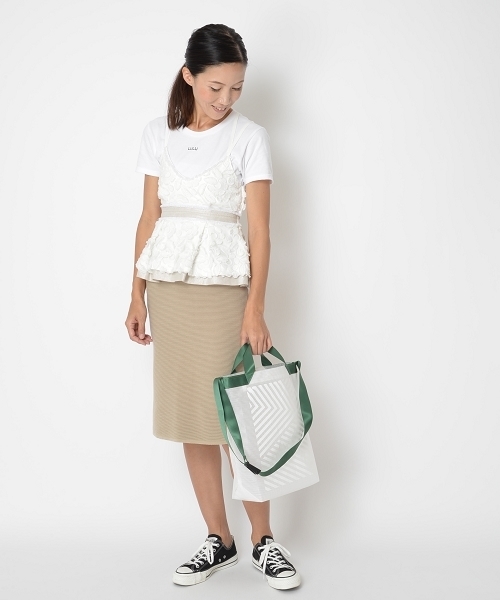 SOLPRESA(ソルプレーサ)の「クリアトートバッグ(サコッシュセット)(トートバッグ・レディース・ホワイト/ブラック/ネイビー/ゴールド/オレンジ/グリーン・ONESIZE)」の19枚目の写真