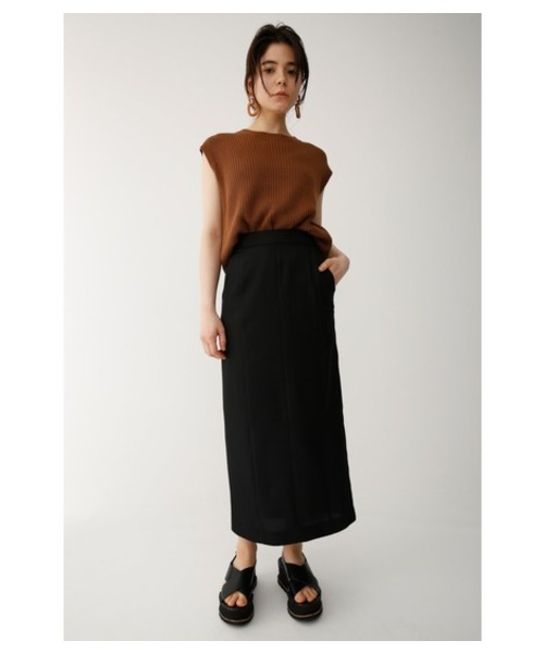 MOUSSY（マウジー）の「COMFORT STRIPE SKIRT（スカート・レディース・グリーン系その他/ブラック/ブラウン系その他・1/2）」の2枚目の写真