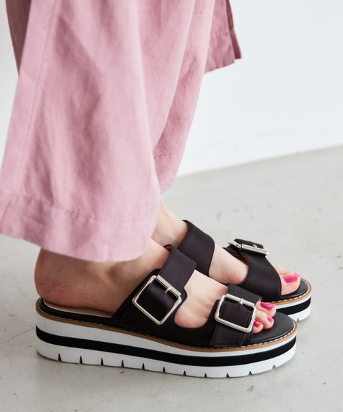 ORiental TRaffic（オリエンタルトラフィック）の「春夏★フットベルトサンダル★8234（サンダル・レディース・ホワイト/ブラック・L/LL/M/S）」の2枚目の写真