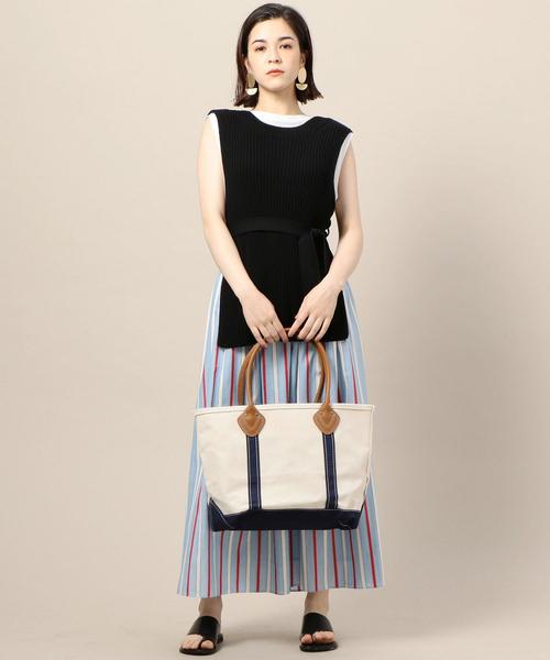 L.L.Bean（エルエルビーン）の「＜L.L.BEAN＞レザーハンドル トートバッグ Ψ（トートバッグ・レディース・ネイビー/レッド・FREE）」の11枚目の写真