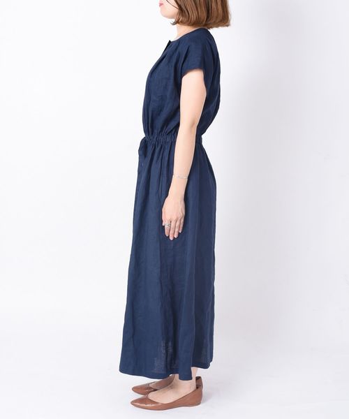 liflattie ships（リフラティ シップス）の「liflattie ships:リネンオープンワンピース◇（ワンピース・レディース・ネイビー/カーキ/パープル・SMALL/MEDIUM）」の7枚目の写真
