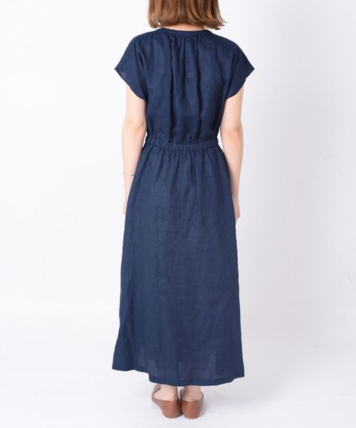 liflattie ships（リフラティ シップス）の「liflattie ships:リネンオープンワンピース◇（ワンピース・レディース・ネイビー/カーキ/パープル・SMALL/MEDIUM）」の8枚目の写真