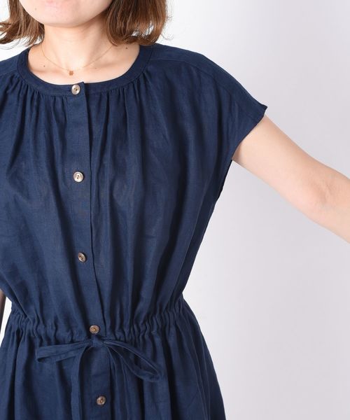 liflattie ships（リフラティ シップス）の「liflattie ships:リネンオープンワンピース◇（ワンピース・レディース・ネイビー/カーキ/パープル・SMALL/MEDIUM）」の10枚目の写真