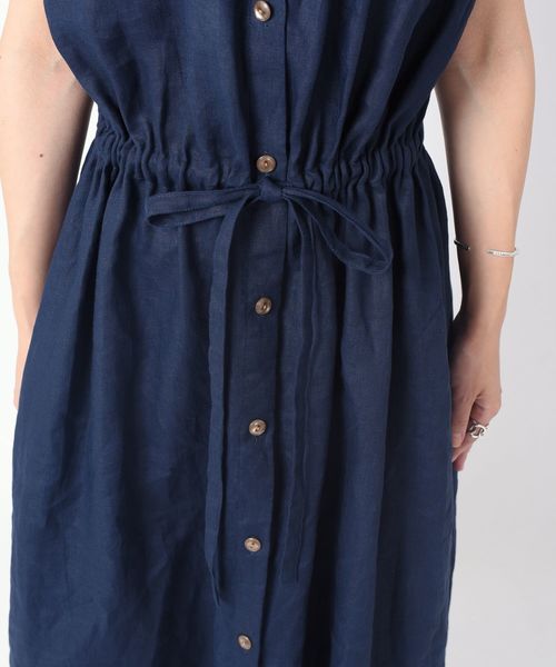 liflattie ships（リフラティ シップス）の「liflattie ships:リネンオープンワンピース◇（ワンピース・レディース・ネイビー/カーキ/パープル・SMALL/MEDIUM）」の11枚目の写真