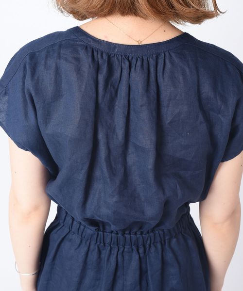 liflattie ships（リフラティ シップス）の「liflattie ships:リネンオープンワンピース◇（ワンピース・レディース・ネイビー/カーキ/パープル・SMALL/MEDIUM）」の13枚目の写真