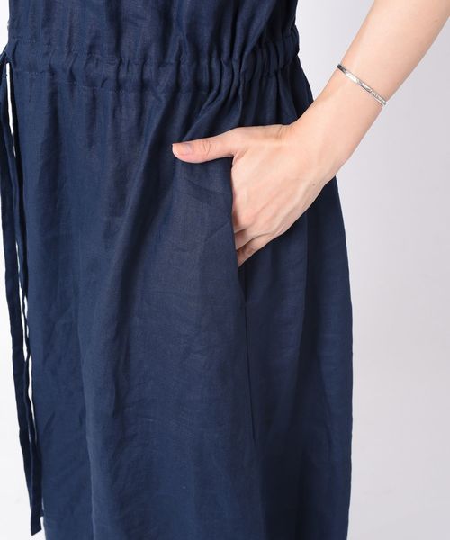 liflattie ships（リフラティ シップス）の「liflattie ships:リネンオープンワンピース◇（ワンピース・レディース・ネイビー/カーキ/パープル・SMALL/MEDIUM）」の14枚目の写真