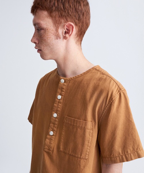 Saturdays NYC（サタデーズ ニューヨークシティ ）の「Dimitri Washed Denim（シャツ/ブラウス・メンズ・ベージュ/ピンク/ブルー系その他・M/S/X-SMALL/L）」の4枚目の写真