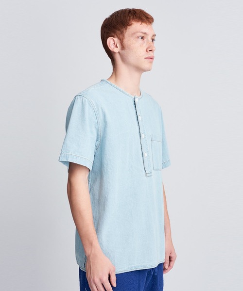Saturdays NYC（サタデーズ ニューヨークシティ ）の「Dimitri Washed Denim（シャツ/ブラウス・メンズ・ベージュ/ピンク/ブルー系その他・M/S/X-SMALL/L）」の10枚目の写真