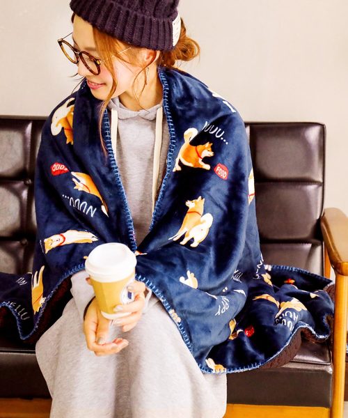 Fashion Letter(ファッションレター)の「スワンネル マルチブランケット 大判 ひざ掛け(ブランケット)」|ブルー系その他2