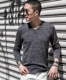 JOKER | もちもちVネックニットソー メンズ トップス セーター ニット カットソー Tシャツ(ニット/セーター)