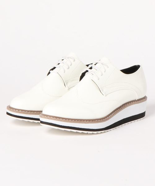 KOBE LETTUCE（コウベレタス）の「ライン入り厚底ソールオックスフォードシューズ（その他シューズ・レディース・ベージュ系その他/ブラック系その他/シルバー/ブラック/ホワイト・L/LL/M/S）」の6枚目の写真