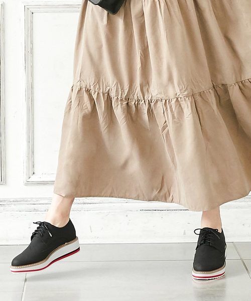 KOBE LETTUCE（コウベレタス）の「ライン入り厚底ソールオックスフォードシューズ（その他シューズ・レディース・ベージュ系その他/ブラック系その他/シルバー/ブラック/ホワイト・L/LL/M/S）」の17枚目の写真