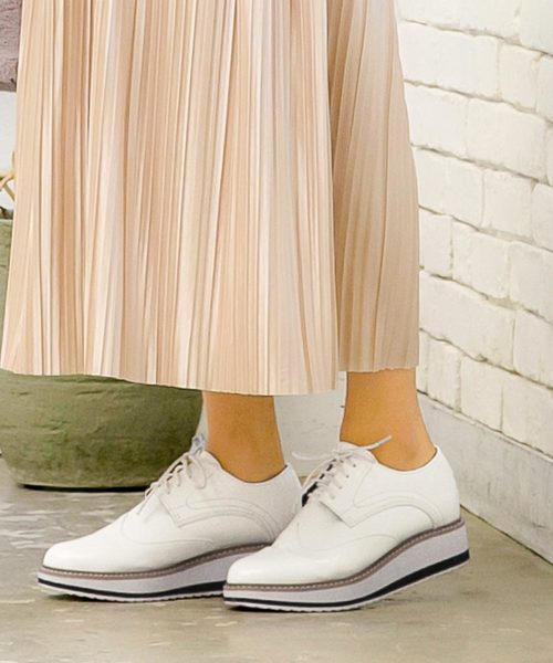 KOBE LETTUCE（コウベレタス）の「ライン入り厚底ソールオックスフォードシューズ（その他シューズ・レディース・ベージュ系その他/ブラック系その他/シルバー/ブラック/ホワイト・L/LL/M/S）」の15枚目の写真