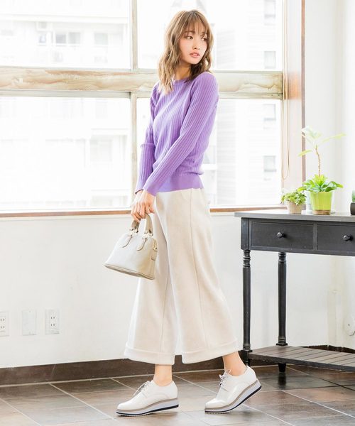 KOBE LETTUCE（コウベレタス）の「ライン入り厚底ソールオックスフォードシューズ（その他シューズ・レディース・ベージュ系その他/ブラック系その他/シルバー/ブラック/ホワイト・L/LL/M/S）」の13枚目の写真