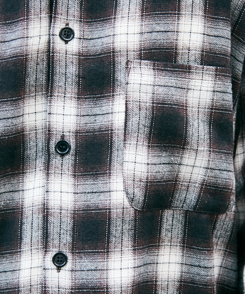 kutir（クティール）の「ﾌｰﾄﾞﾂｷﾋﾞｯｸﾞｼｬﾂ（シャツ/ブラウス・メンズ・ベージュ/ダークブラウン・MEDIUM/LARGE）」の4枚目の写真