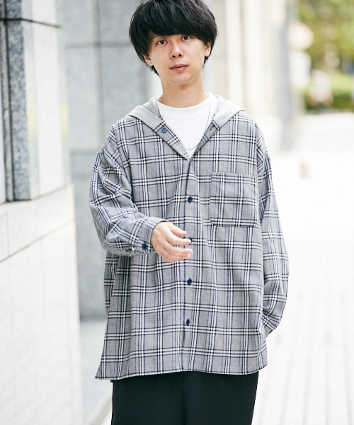 kutir（クティール）の「ﾌｰﾄﾞﾂｷﾋﾞｯｸﾞｼｬﾂ（シャツ/ブラウス・メンズ・ベージュ/ダークブラウン・MEDIUM/LARGE）」の11枚目の写真