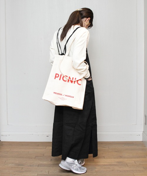 D.M.G.(ドミンゴ)の「D.M.G. / ディーエムジー リネンストレッチサロペットスカート 17-413(サロペット/オーバーオール・レディース・ブラック/ベージュ・FREE)」の15枚目の写真