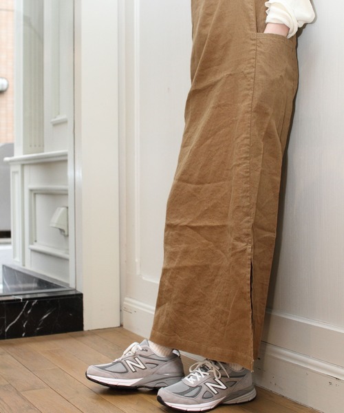 D.M.G.(ドミンゴ)の「D.M.G. / ディーエムジー リネンストレッチサロペットスカート 17-413(サロペット/オーバーオール・レディース・ブラック/ベージュ・FREE)」の21枚目の写真