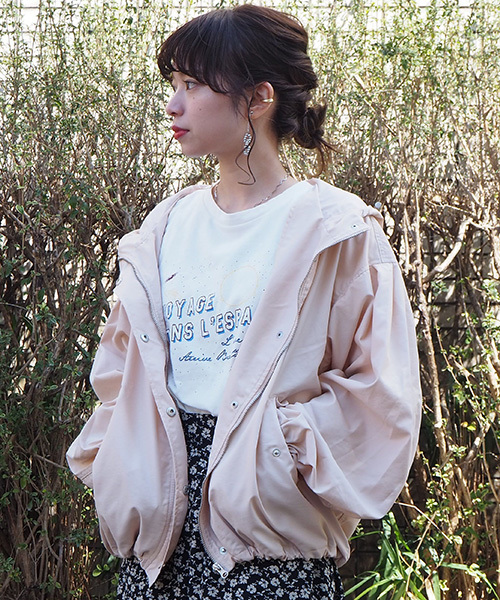 tiptop(ティップトップ)の「ボリュームマウンテンパーカー(マウンテンパーカー・レディース・ブラック/ベージュ/カーキ/ライトピンク/グレイッシュベージュ・FREE)」の7枚目の写真