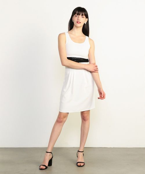 ARMANI EXCHANGE（アルマーニエクスチェンジ）の「【A|Xアルマーニ エクスチェンジ】ノースリーブ　ワンピース（ワンピース・レディース・ブラック/ホワイト・2/0/4/6）」の7枚目の写真