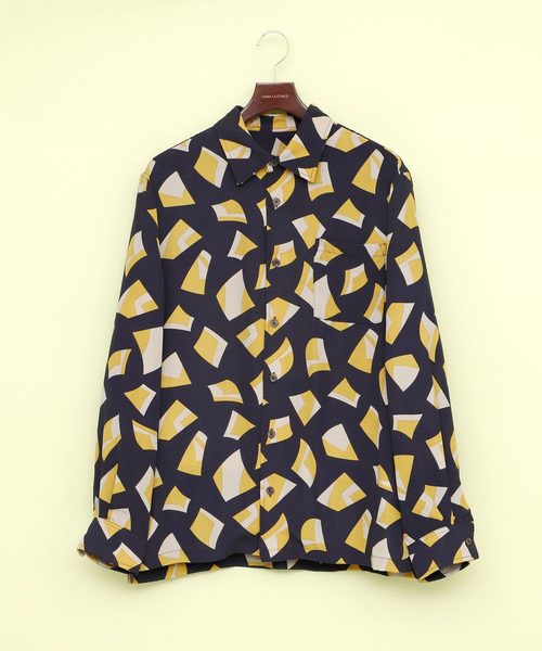 EMMA CLOTHES(エマクローズ)の「総柄レギュラーカラーシャツ(シャツ/ブラウス・メンズ・ブラック/ベージュ/ネイビー・M/L)」の14枚目の写真