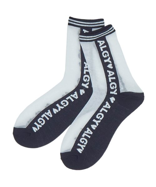 algy(アルジー)の「■タテロゴシースルークルーソックス(ソックス/靴下・キッズ・ブラック/レッド/ラベンダー・24/21)」の2枚目の写真