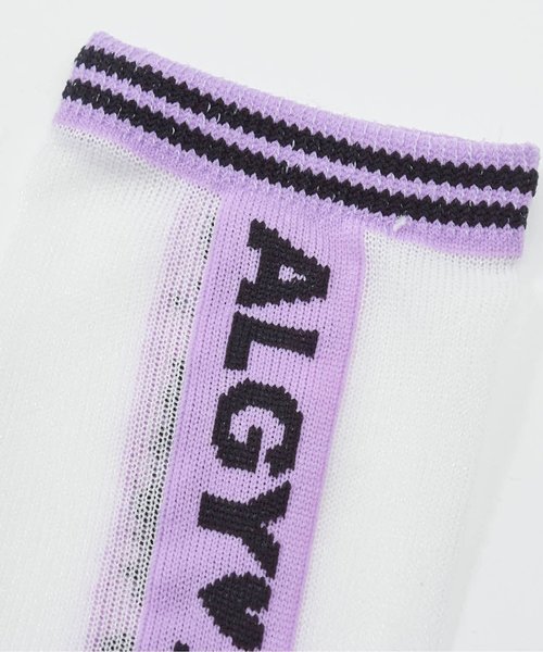algy(アルジー)の「■タテロゴシースルークルーソックス(ソックス/靴下・キッズ・ブラック/レッド/ラベンダー・24/21)」の5枚目の写真